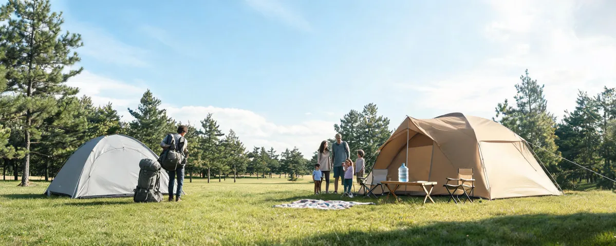 Different camping tent use scenarios